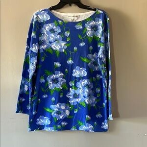 Blue Floral Women's Shirt
